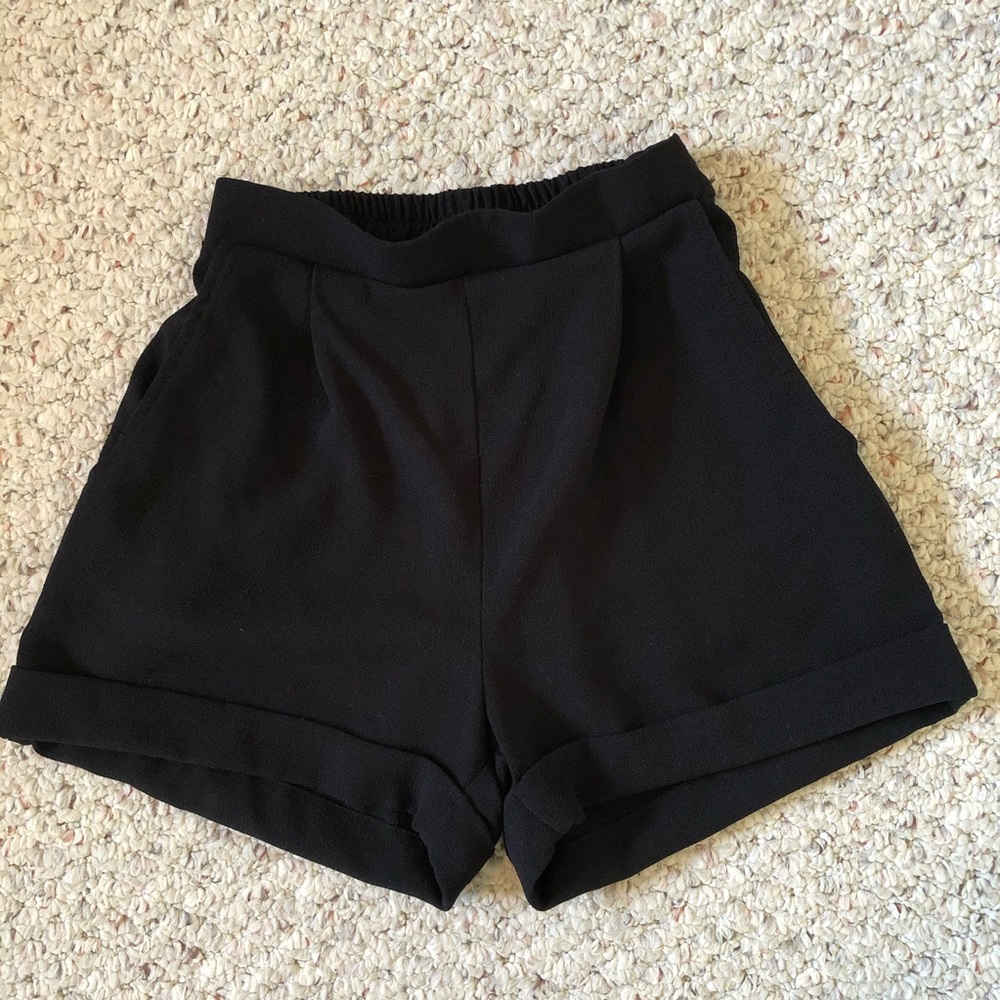 American Apparel High Waisted Black Shorts